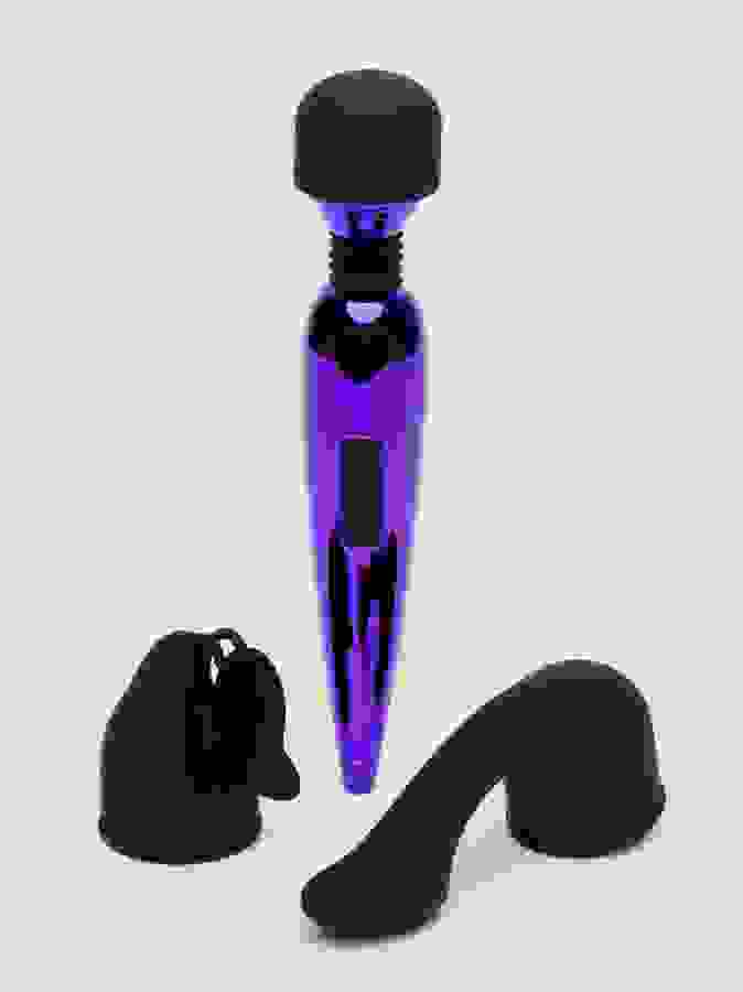 Lovehoney Purple Power Mini Massage Wand Vibrator Kit (4 Piece), Purple, hi-res